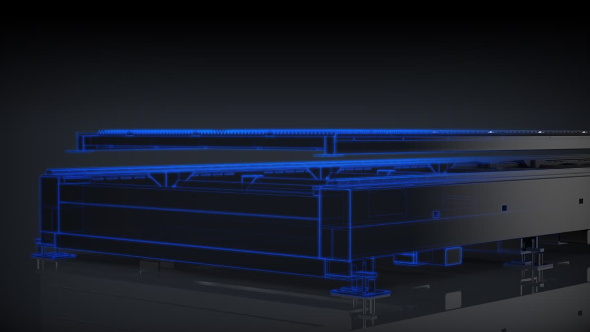 AWING 高功率雷射切割機 - 分離式床身設計更耐用