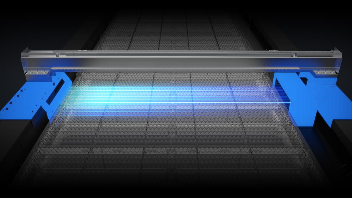 BULL V 超大幅面雷射切割機 - 分段抽風設計快速除煙塵