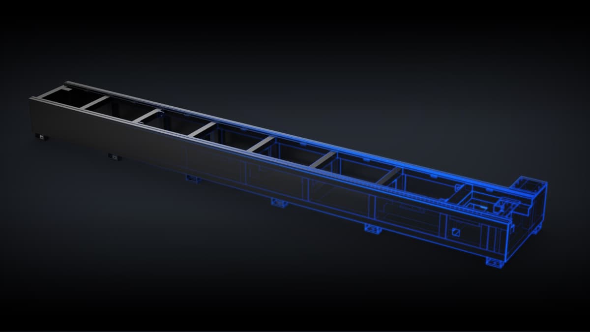 全新管板焊接床身，剛性 25% - 銓增精密